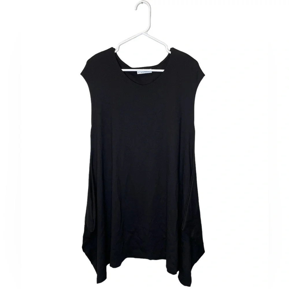 Bryn Walker Cap Sleeve Tunic Womens Size Large Asymmetric Hem